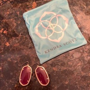 Kendra Scott large maroon earrings